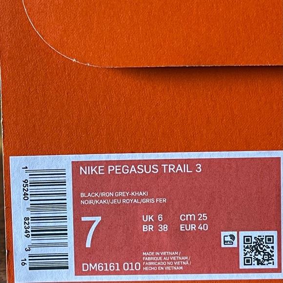 Rare Nike Pegasus Trail 3 Men’s Black Khaki Trail Running Shoes New - Picture 11 of 15